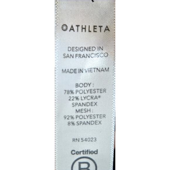 Athleta Mid Rise Mesh Contender Capri Black Leggings Women's Size Medium Petite - Picture 6 of 7